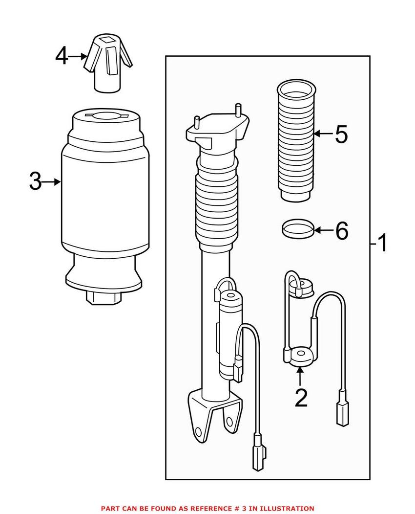 Mercedes Air Spring - Rear 1663200625